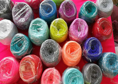 China 250G DIY Fancy Knitting Yarn For Hand Woven Cushion , 100% Polyester Strip Yarn supplier